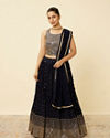 Indigo Blue Sequined Lehenga